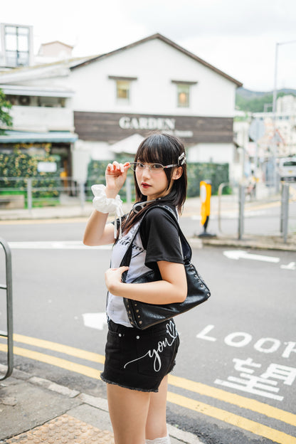 You Love Me❣️拼色字母短褲