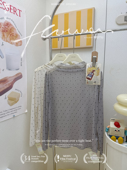 韓系疊穿波點套裝🛒