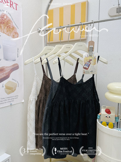 森系吊帶格仔套裝🧸