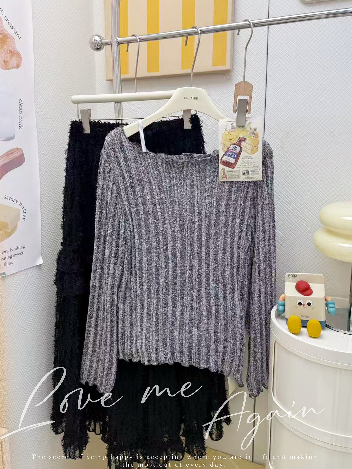 漸變針織毛衣套裝🫧