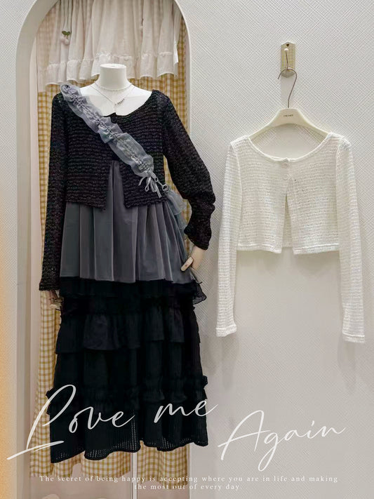 日系針織開衫疊穿套裝🎶