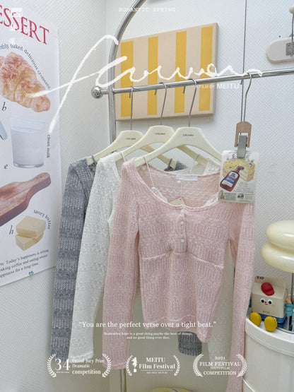 ￼蕾絲針織冷衫長裙套裝￼🍒