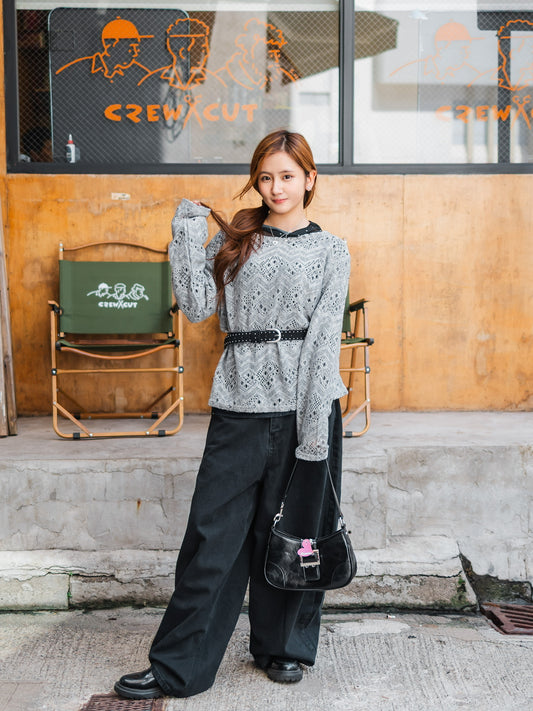 韓網熱賣!!刺繡牛仔長褲🍒