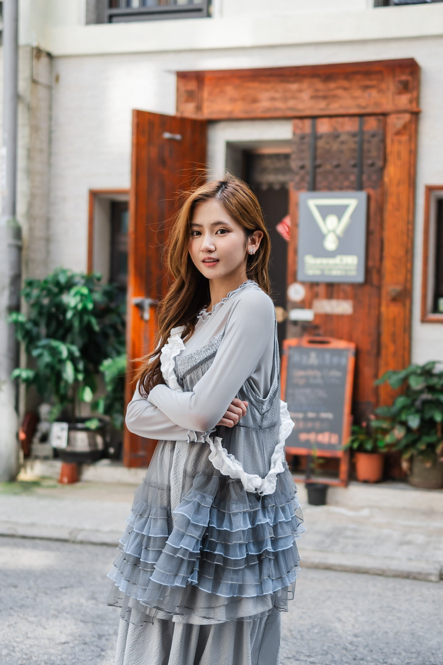 日系三色莎莎馬甲-黑色🖤