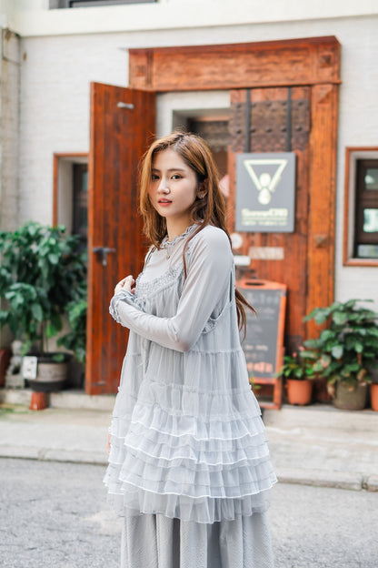 日系三色莎莎馬甲-黑色🖤