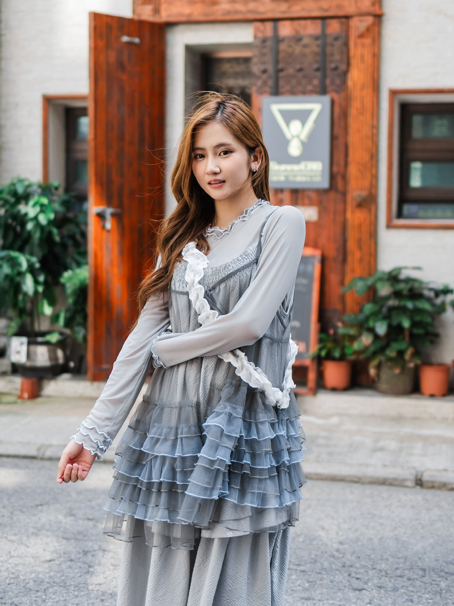 日系三色莎莎馬甲-黑色🖤