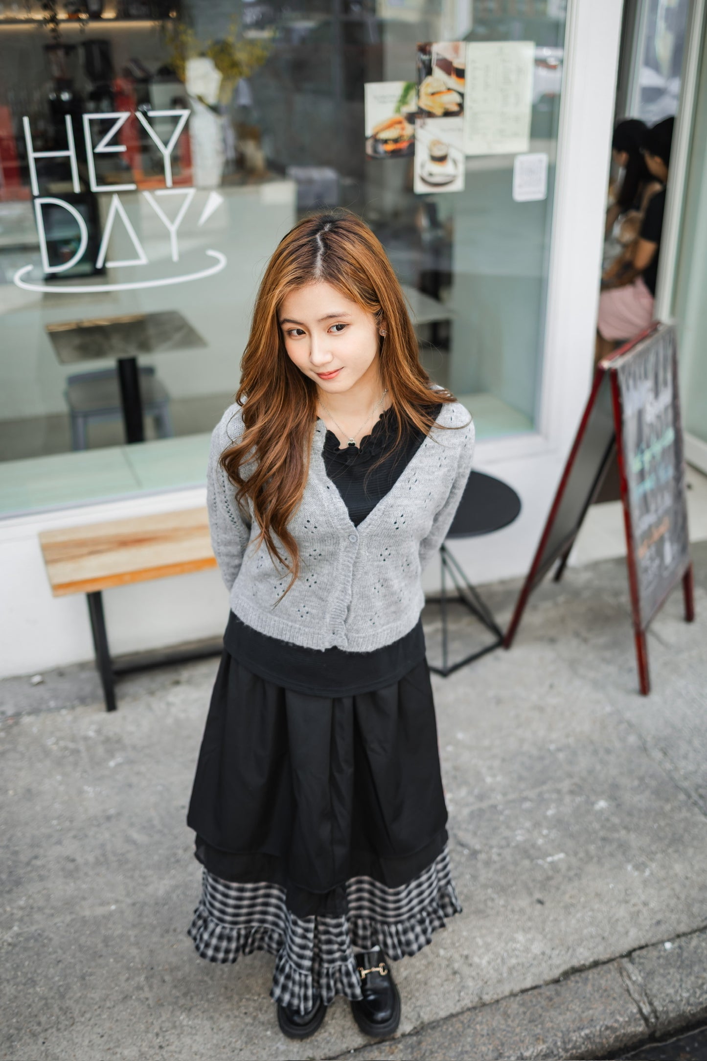 🛒不撞款！✧獨特拼接格仔長裙✧