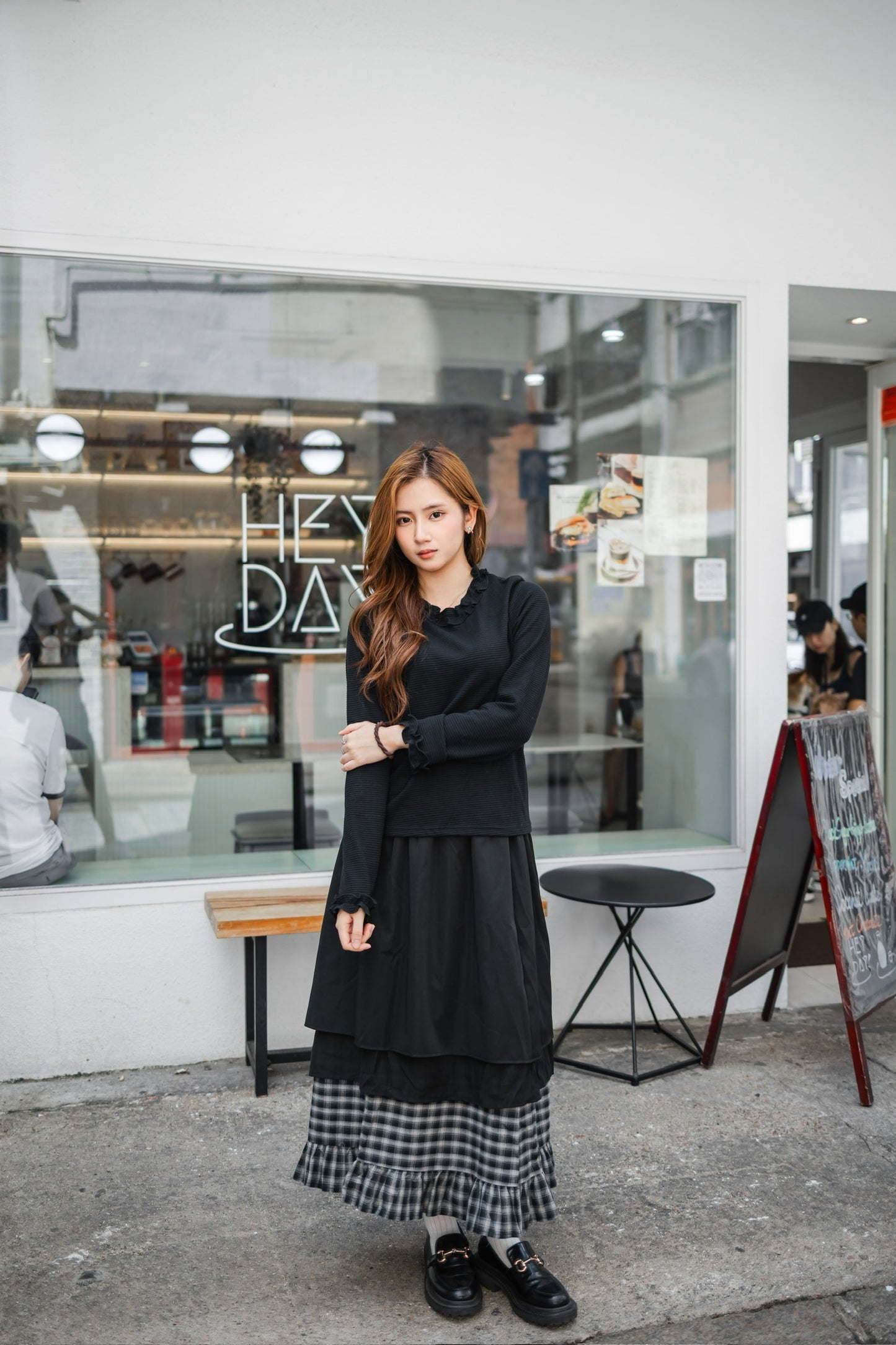 🛒不撞款！✧獨特拼接格仔長裙✧