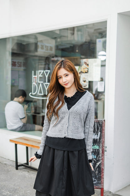 ♡軟綿綿♡ 甜美花邊針織毛衣✨