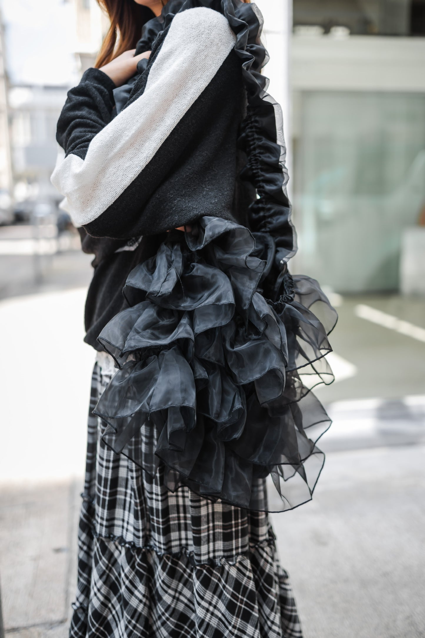 日系Lace球衣針織上衣 - Black🖤