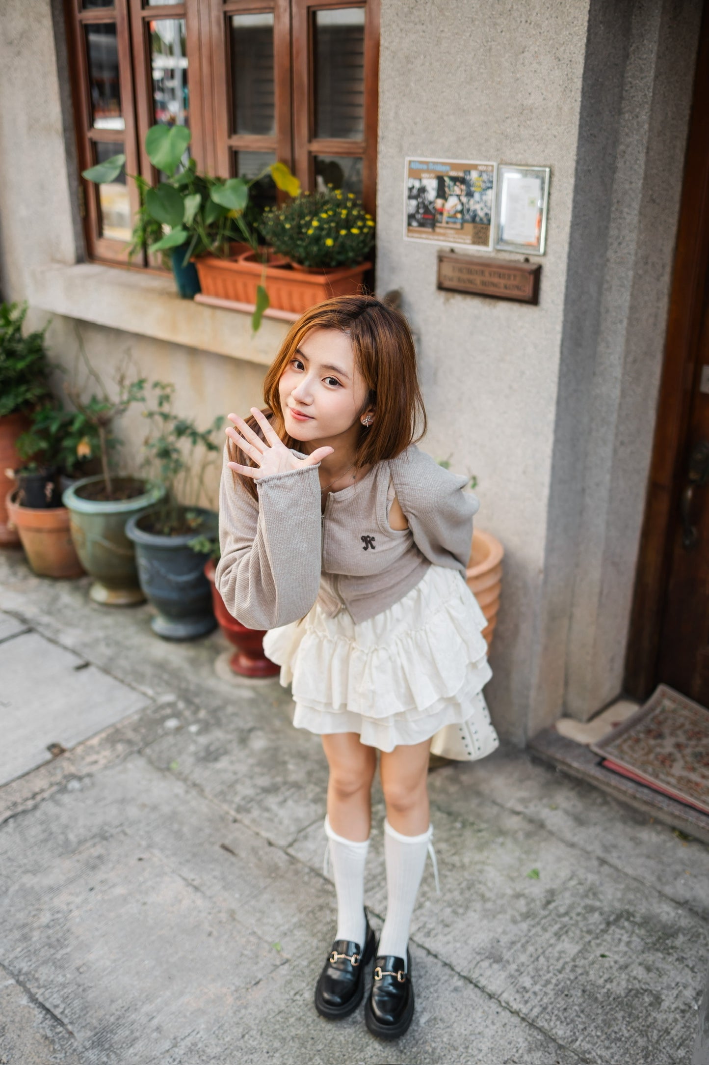 ☆迷你logo背心外套Set - Pink☆