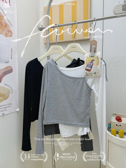 韓系不規則上衣套裝🎧ྀི