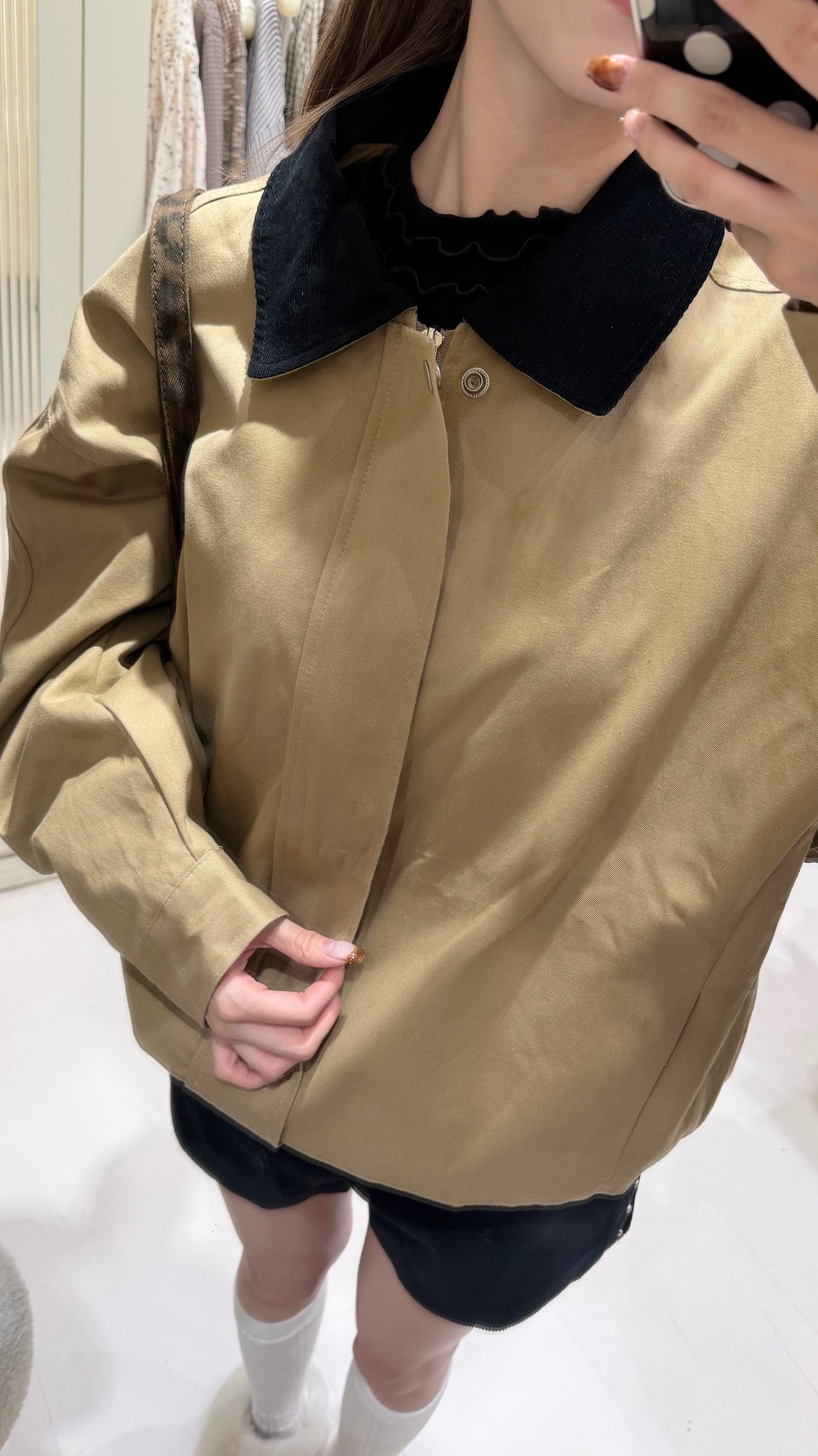 撞色翻領外套套裝🎧ྀི