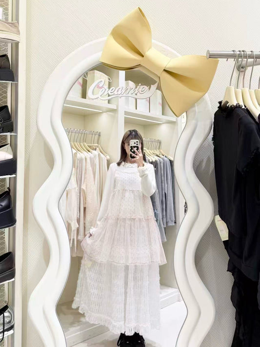 日係波點莎莎連身套裝👗