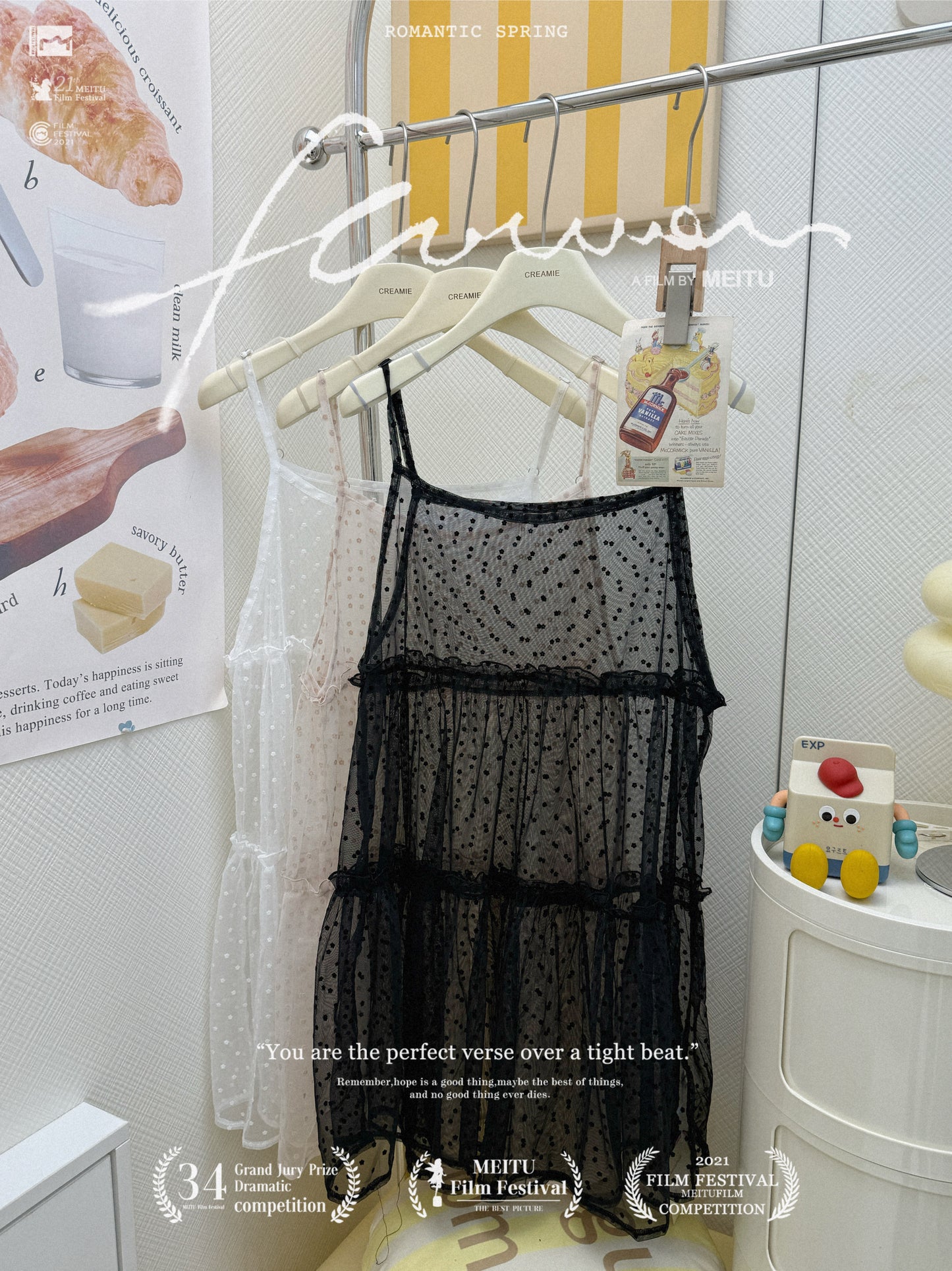 日係波點莎莎連身套裝👗