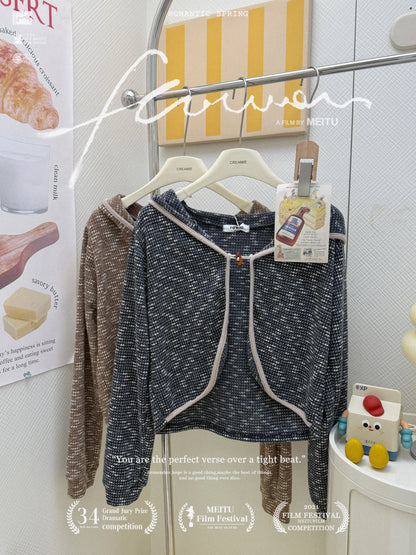 慵懶風連帽外套套裝🫧