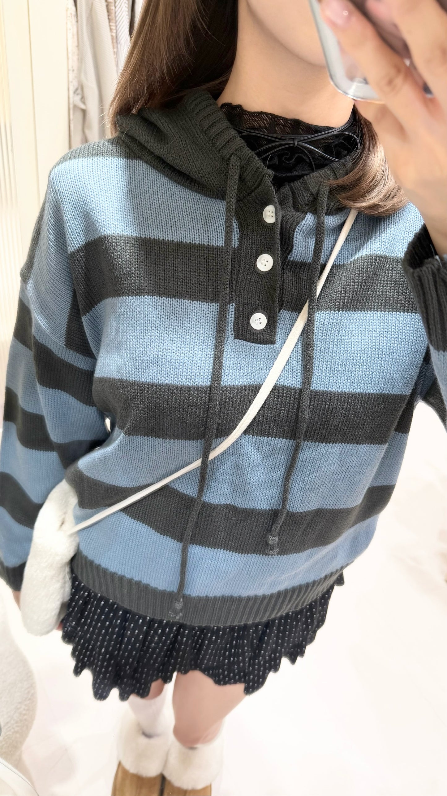 簡約連帽針織毛衣套裝🧶