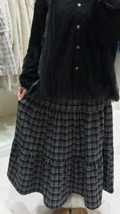 溫柔係拼接網紗開衫套裝🗻.°.