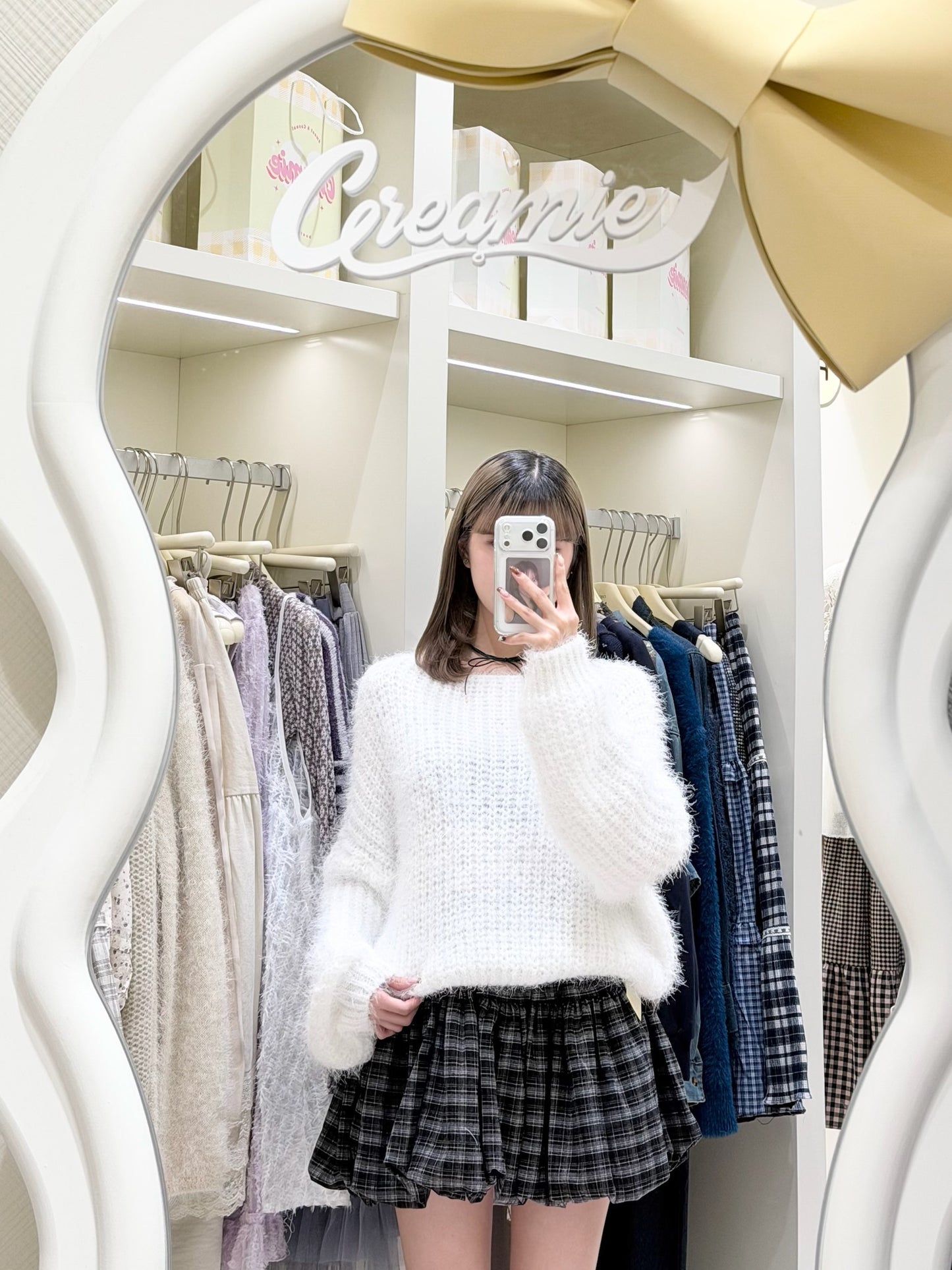 簡約馬海毛毛衣套裝🍬