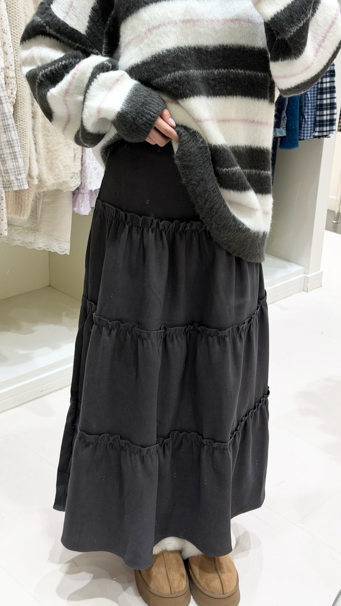 翻領條紋毛衣套裝🩶