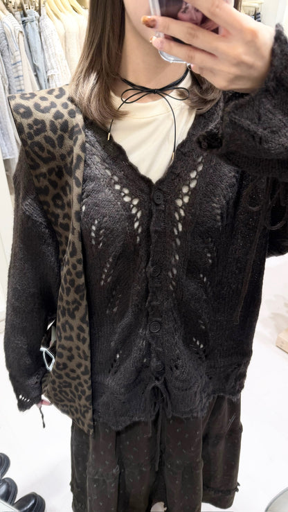 溫柔針織抽繩鉤花毛衣套裝🧶