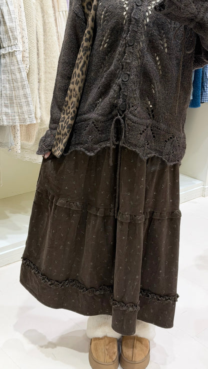 溫柔針織抽繩鉤花毛衣套裝🧶