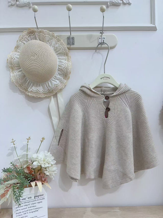 【冬季清倉☃️❄️】 針織連帽斗篷