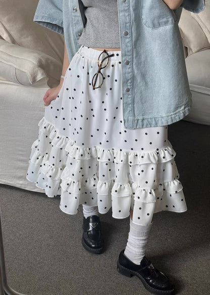 潮流熱賣波點半身裙🖤🤍