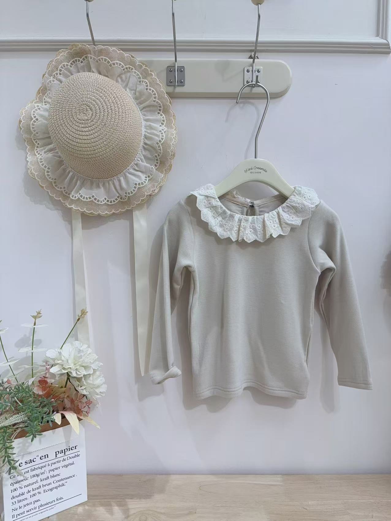 【冬季清倉☃️❄️】 花邊淨色上衣