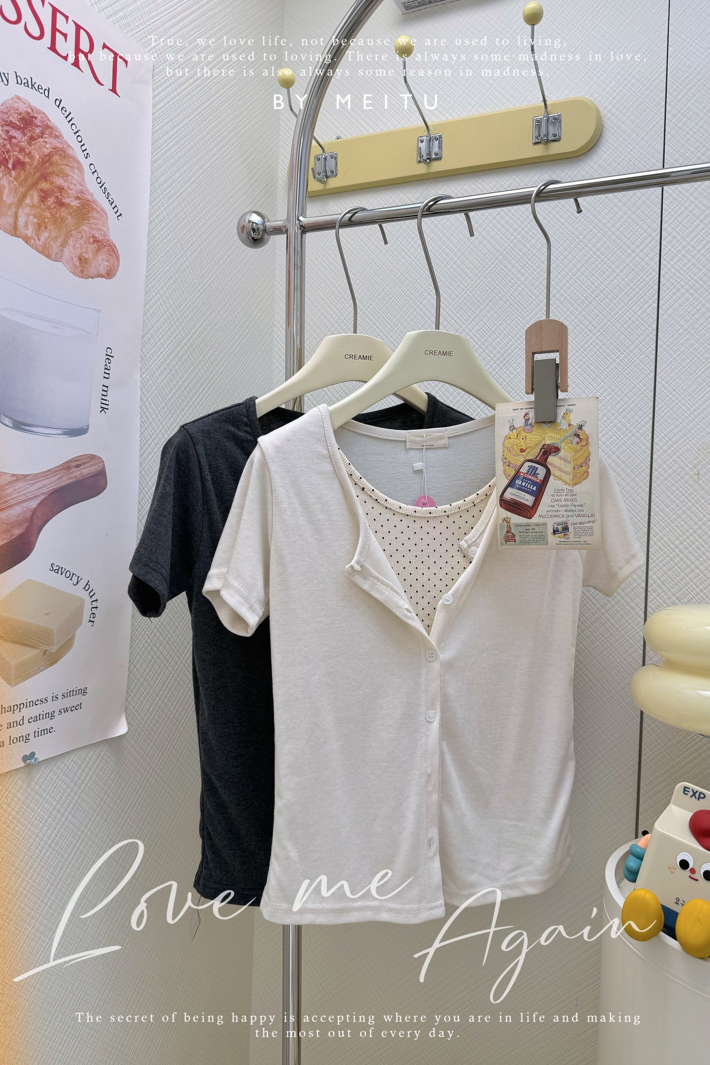 假兩件波點外套上衣✨🤍