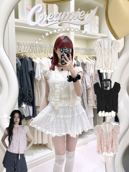 3色入！高質蕾絲掛頸襯衫🌸✨