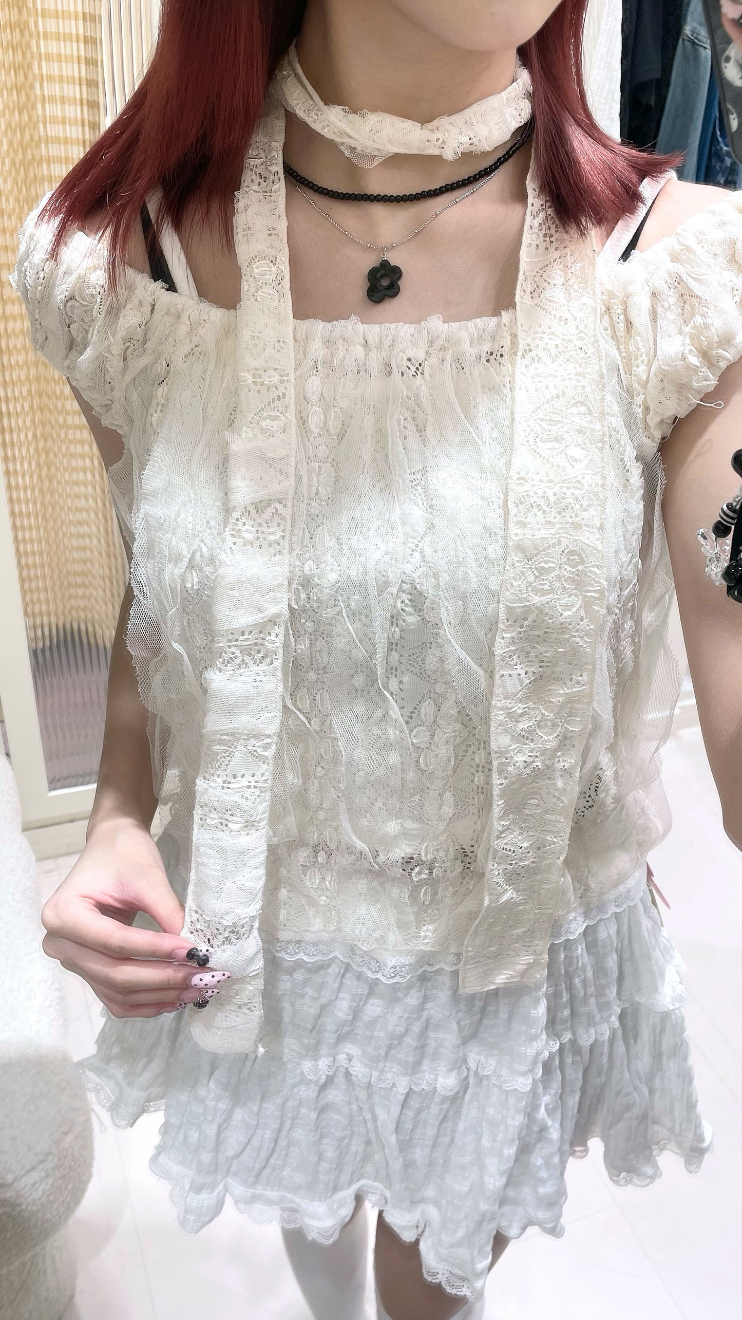 3色入！高質蕾絲掛頸襯衫🌸✨