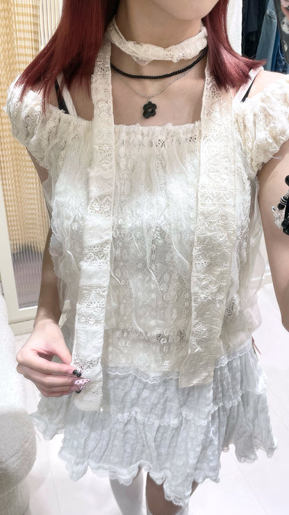 3色入！高質蕾絲掛頸襯衫🌸✨