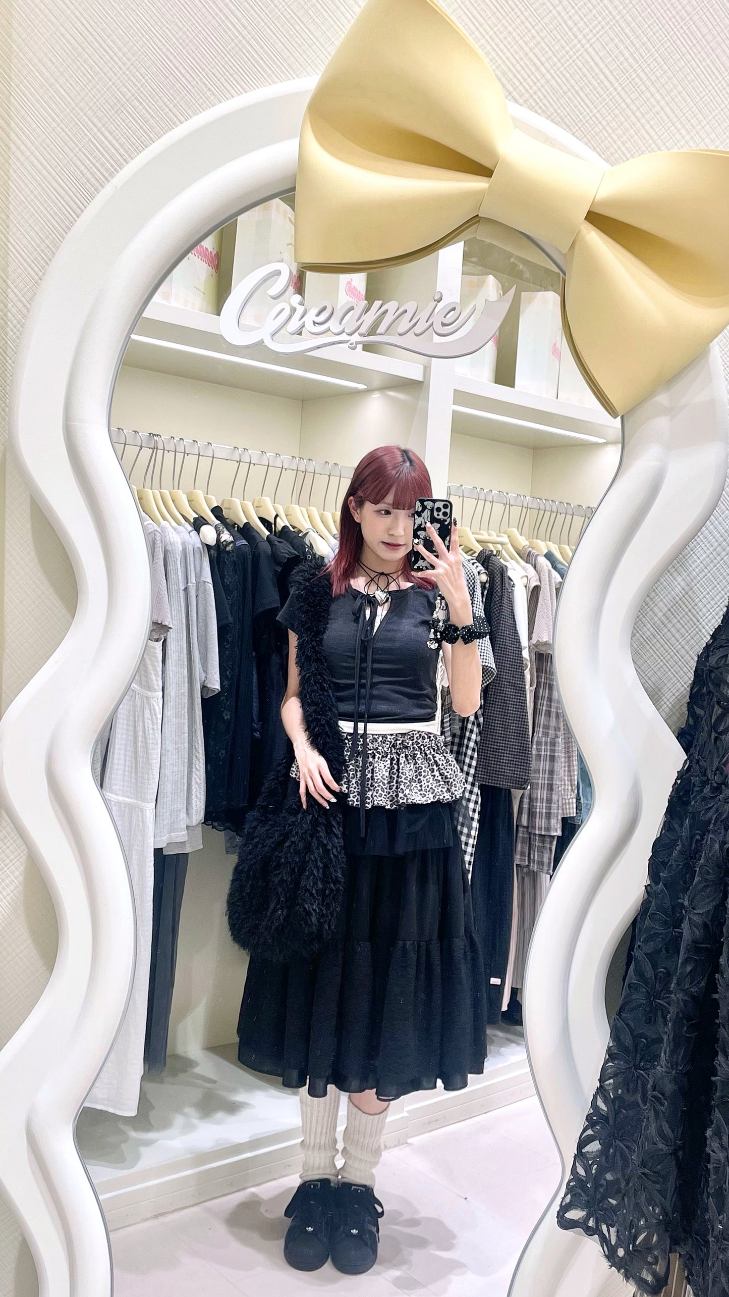 韓系蕾絲拼接長裙🖤