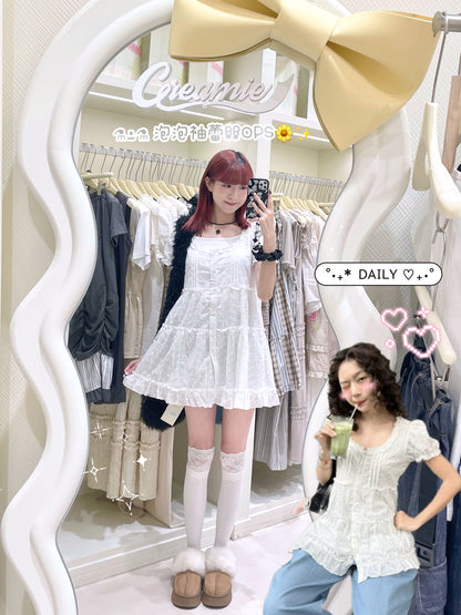 泡泡袖蕾絲OPS✨