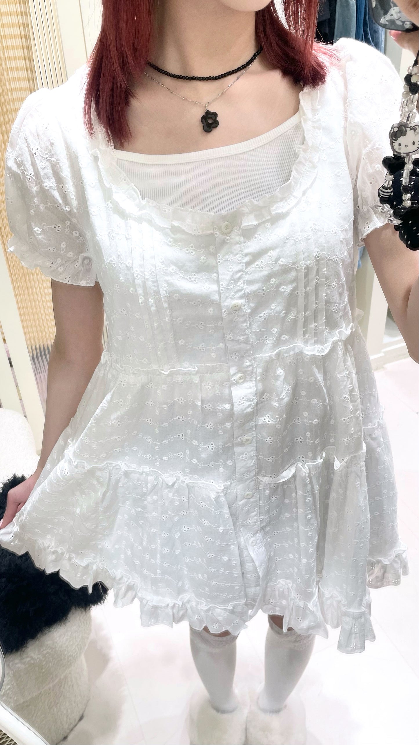 泡泡袖蕾絲OPS✨