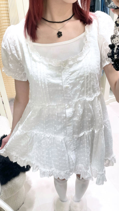 泡泡袖蕾絲OPS✨