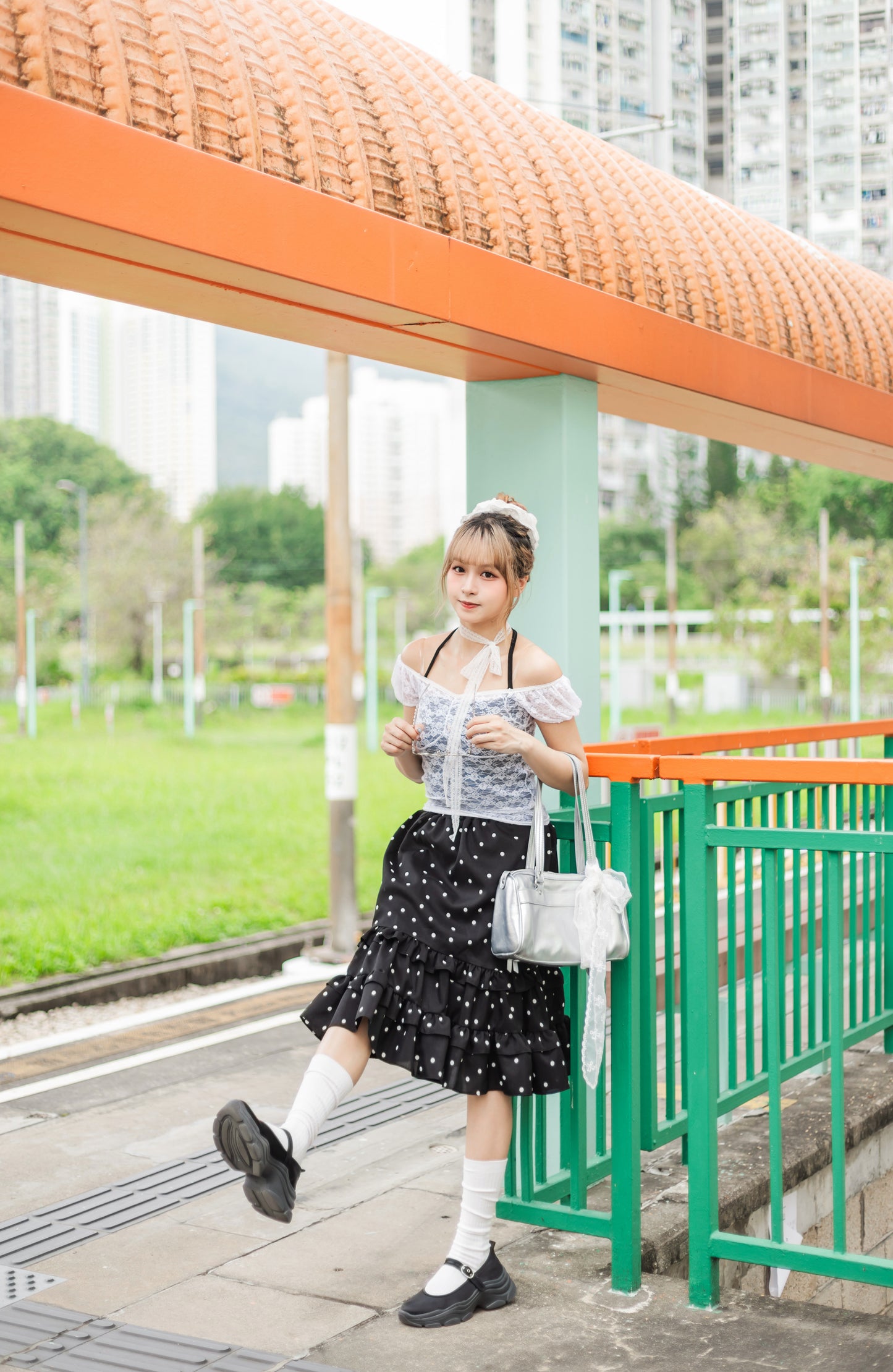 韓妹必入款！蕾絲一字堅上衣🖤🤍