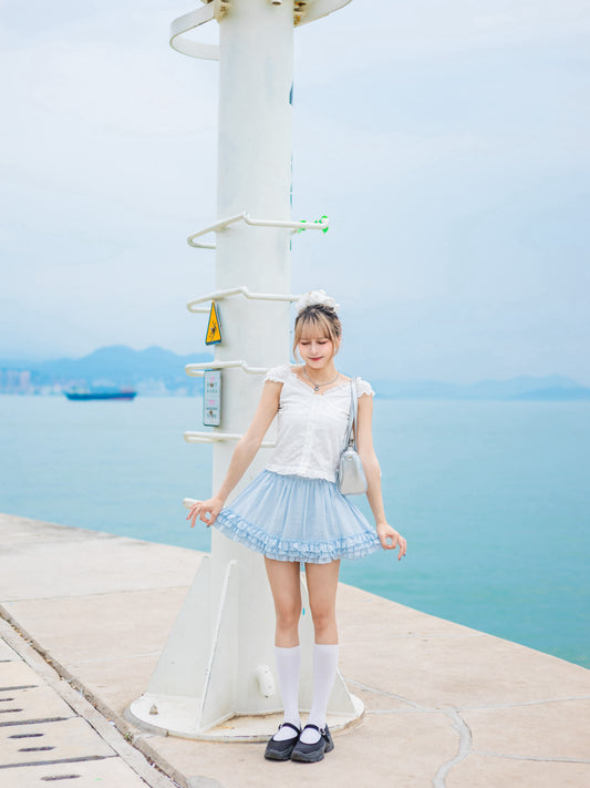 蕾絲小碎花韓系上衣👒✨