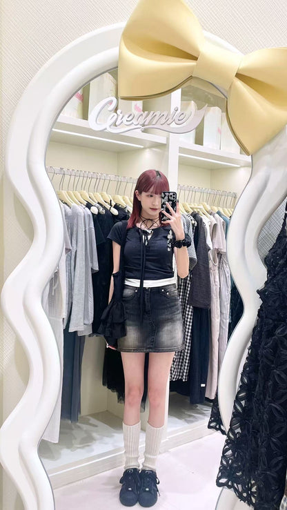 【🖤📸韓系街頭風】拼色掛頸上衣