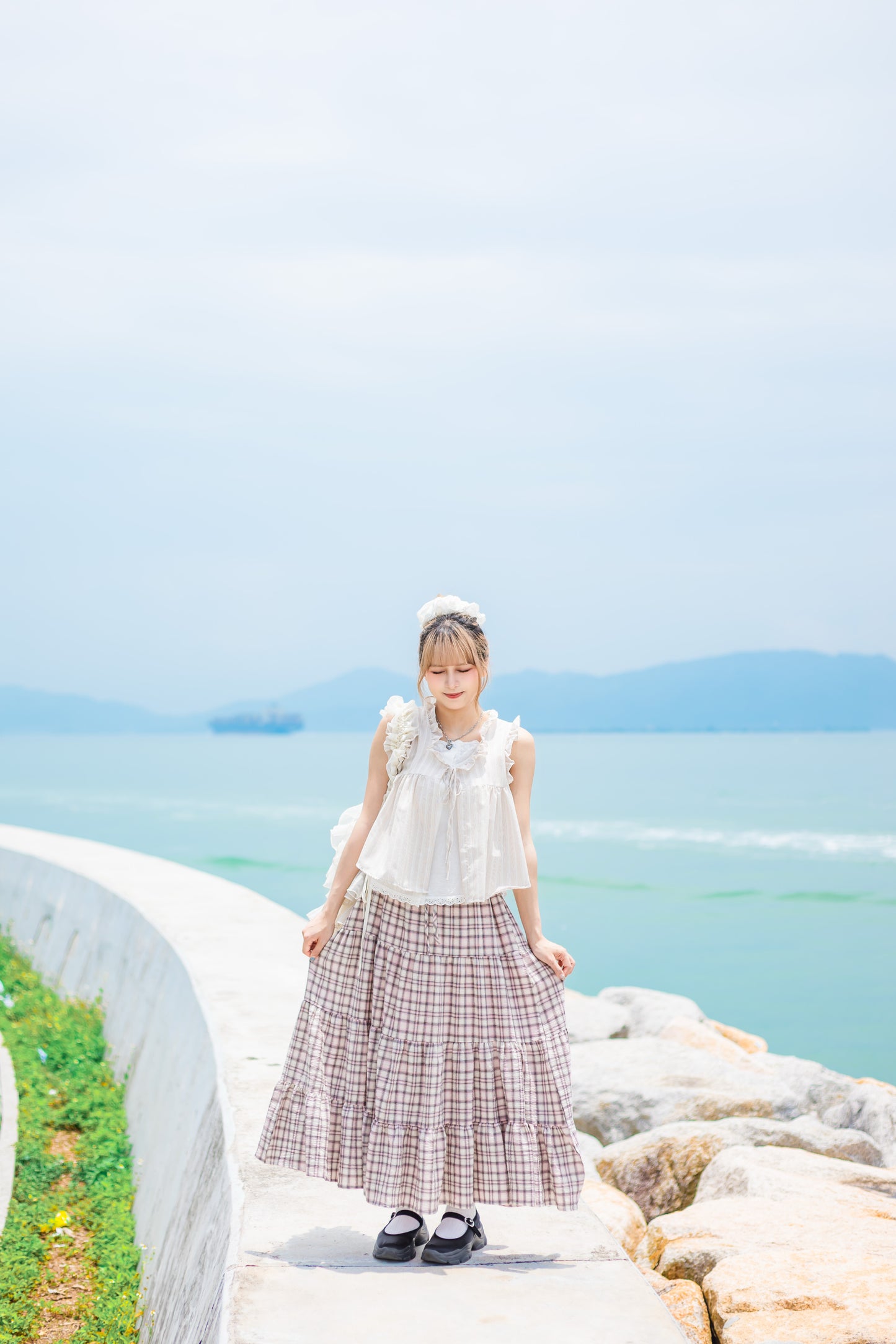 蕾絲拼接日系Ruffle上衣🌸✨