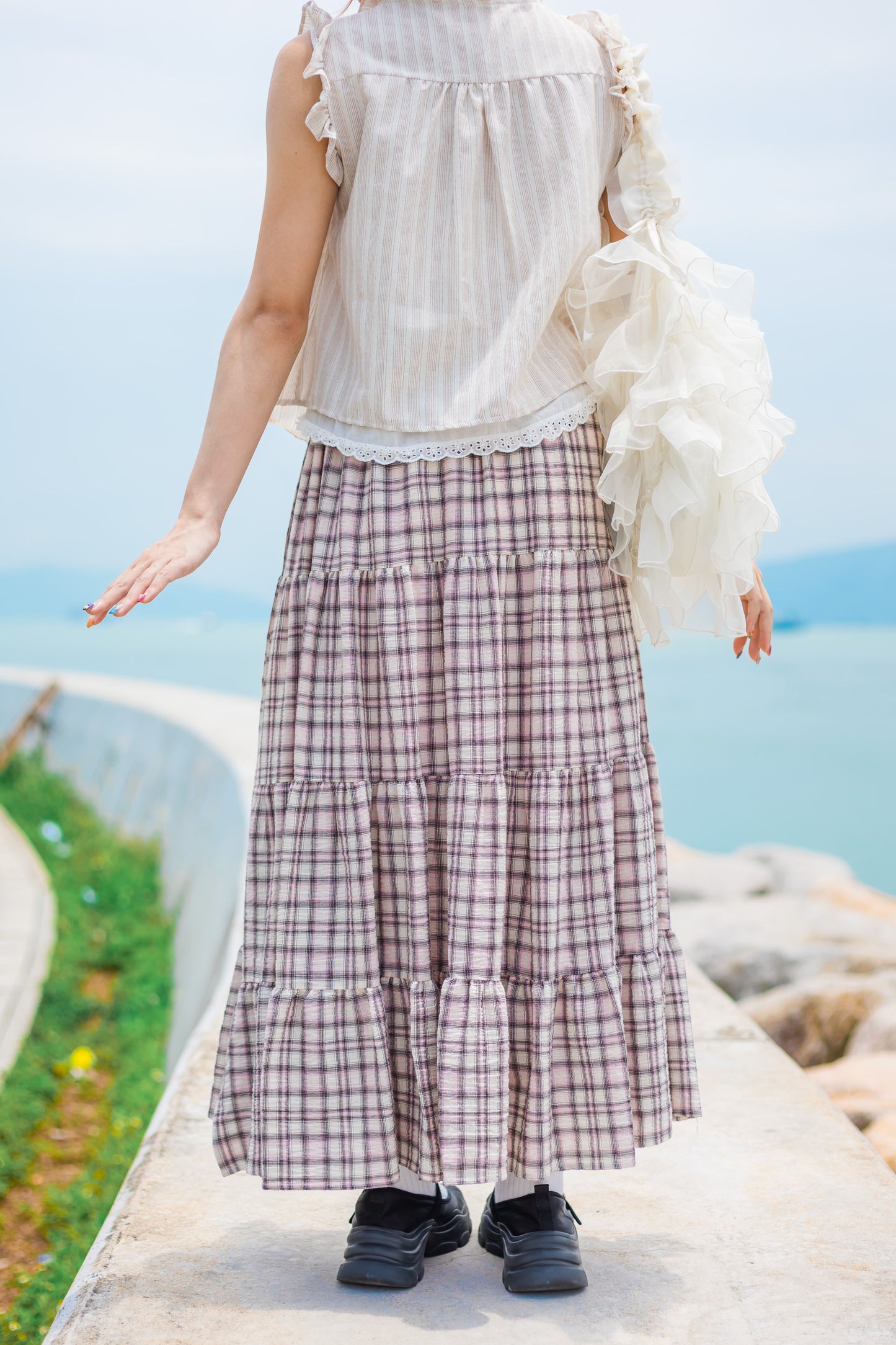 糖果色格仔ruffle蛋糕裙🎀💕