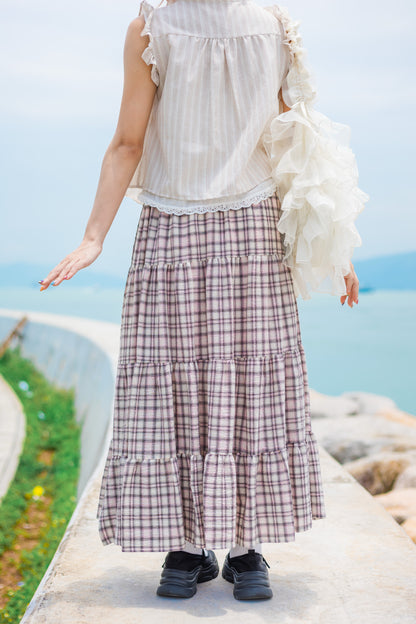 糖果色格仔ruffle蛋糕裙🎀💕