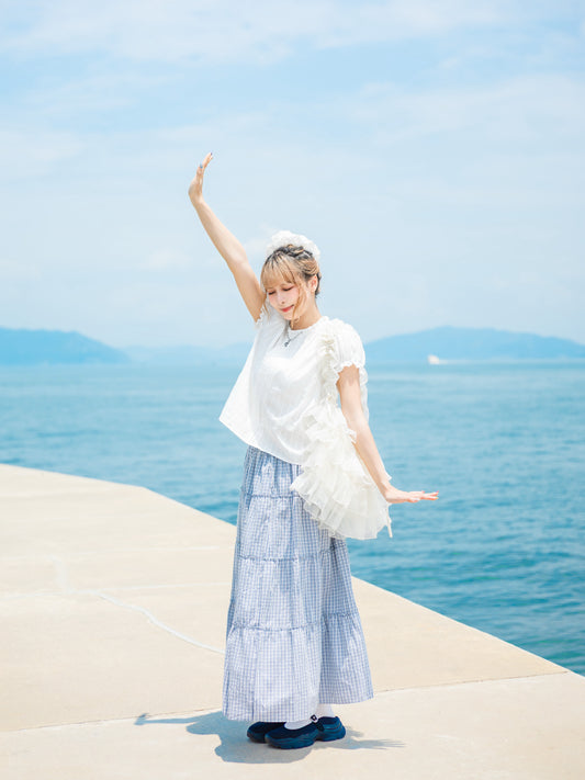 日系娃娃領Ruffle上衣