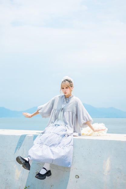 日系娃娃領Ruffle上衣
