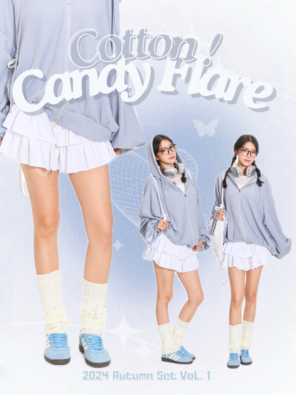 Snowy Marshmallow - Layers Mini skirt-白色🤍