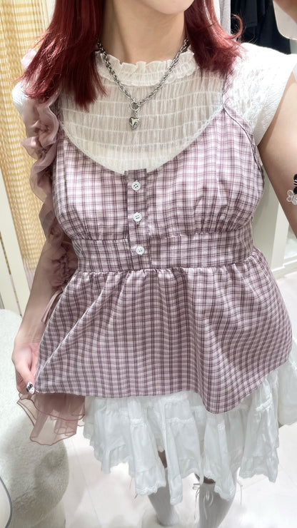 粉色馬甲短裙套裝🎀💖