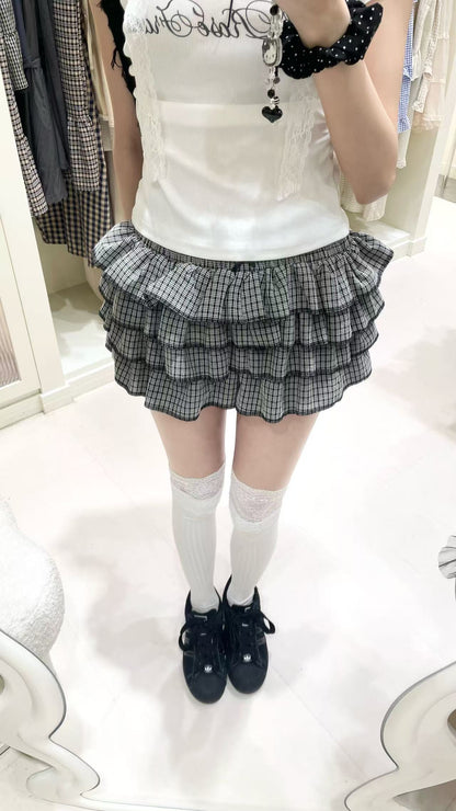 韓系蕾絲掛頸上衣+短裙套裝🛒✨
