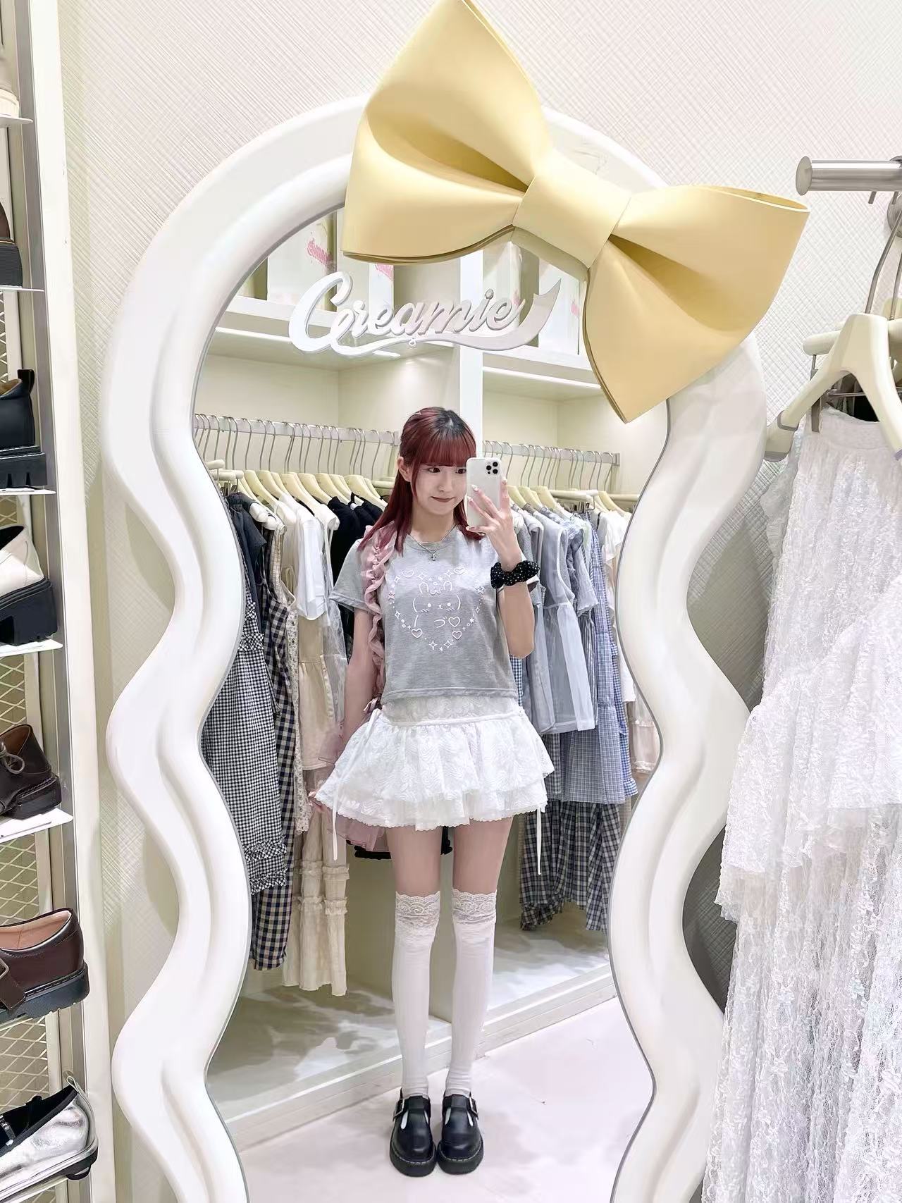 韓系小兔拼條上衣