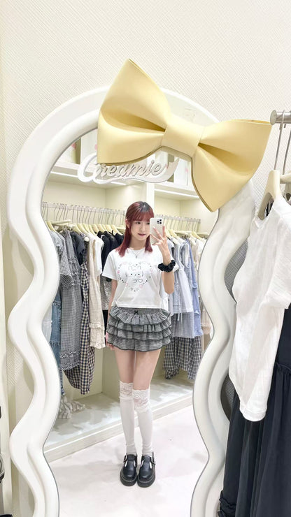 韓系小兔拼條上衣